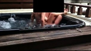 Man catches neighbors fucking in jacuzzi on spycam - tightpussycam&period;com