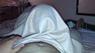 SNEAKY CHUBBY PINAY LOVES TO SUCK COCK UNDER a BLANKET